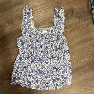 Old Navy Blue Floral Sleeveless Top